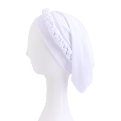 Amazon European and American Pure Color Elastic Ethnic Style Baotou Hat Twist Braid Chemotherapy Cap Confinement Cap Jdt-429C