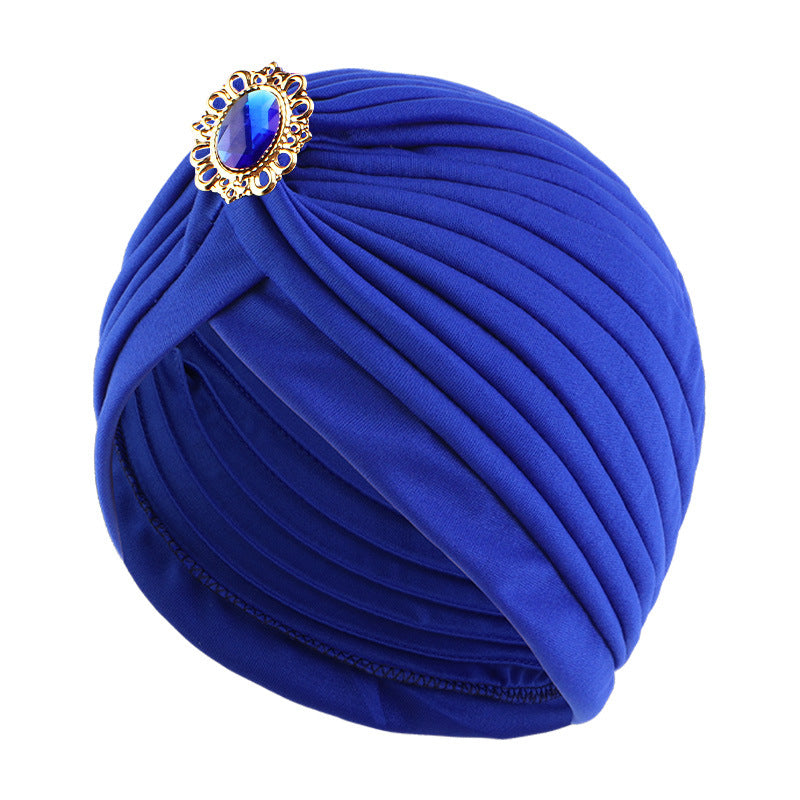 Cross-border new alloy diamond accessories Indian cap retro ethnic headscarf cap chemotherapy cap JDT-12J