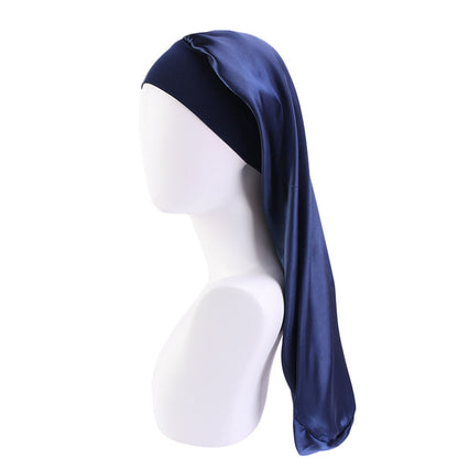 AliExpress Hot Sale High Stretch Wide-brimmed Long Barrel Hat Imitation Silk Stretch Nightcap Headscarf Hat