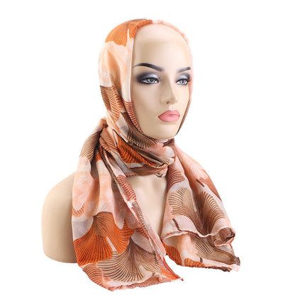 Spring and Autumn New Style Bali Yarn Printed Headscarf, Paris Yarn Beach Wrap Headscarf Hat Jdwj-24F