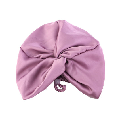 Adjustable Buckle Imitation Silk Cross Nightcap, Twisted Turban Cap, Head Wrap Cap, Hair Care Hat Jdt-473-2