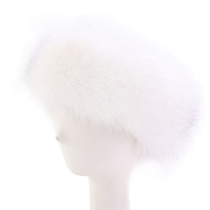 European and American Fashionable Autumn and Winter Imitation Fur Warm Headband Imitation Fox Fur Headband Winter Women's Fur Hat Fh-25