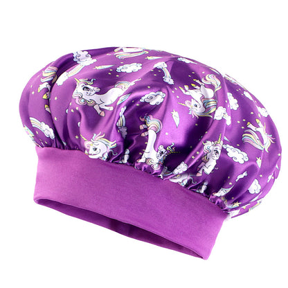 Children's Unicorn Cartoon Latin Nightcap Baby Tapes Hat Hair Conditioners Shower Cap JDKB-21A-2