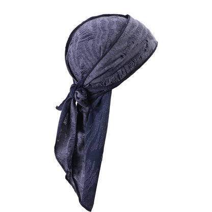 European and American Popular Vintage Ripped Cotton Ribbon Pirate Hat Men's Tape Turban Hat Turban JDT-05-6