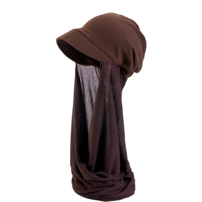 European and American autumn and winter popular imitation cashmere hat brim, hood, scarf, integrated headscarf, JDU-103A