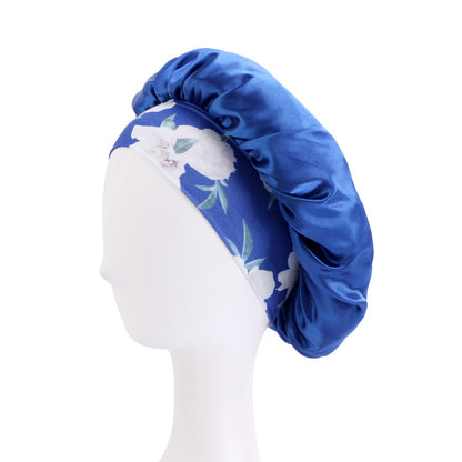 Printed hair band satin round hat nightcap beauty makeup hat headscarf cap JDB-301H
