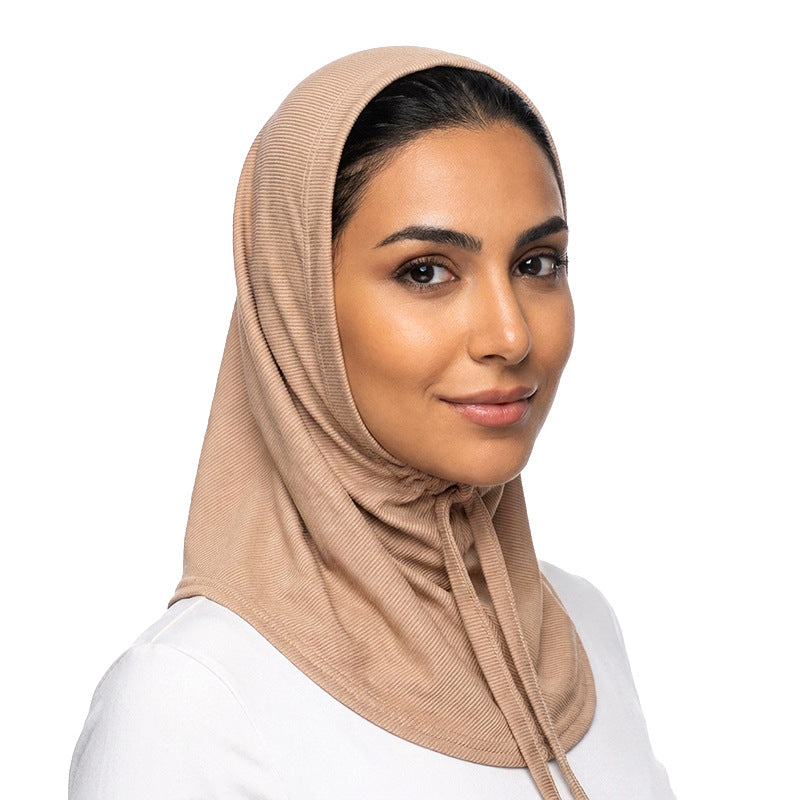 Cross-Border Spring and Autumn New Style Fine Striped Adjustable Headscarf, Head Cover, Headscarf Hat, Head Cover Cap Jdt-490H