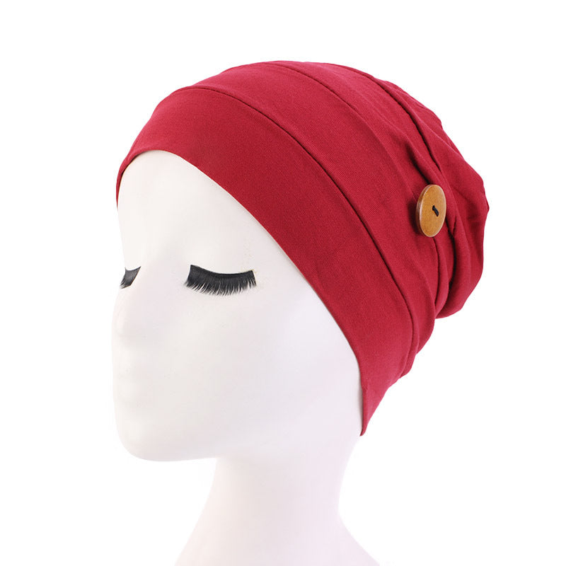 Women's Mask Hat Nurze Hat Anti-Le Moon Hat Ear Protecting Headband Bamboo Fiber Modal Cotton Chemotherapy Hat