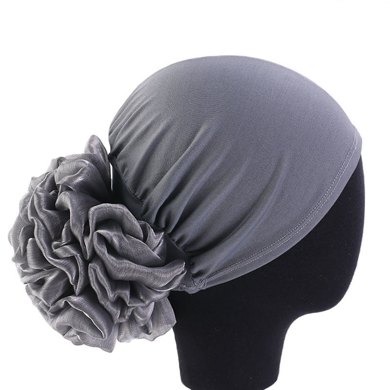 Cross-border new big flower headscarf cap toe cap ethnic style small cap hair loss cap wedding cap TJM-262