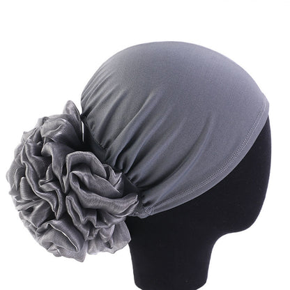 Cross-border new big flower headscarf cap toe cap ethnic style small cap hair loss cap wedding cap TJM-262