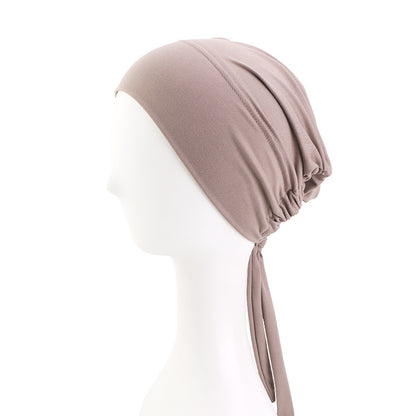New Super Soft Elastic Cloth Ethnic Style Ribbon Base Hat Turban Chemotherapy Hat Jdt-31-1