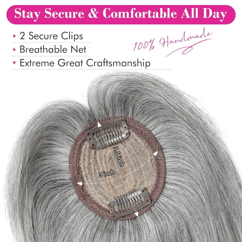 Human Hair wigs Pieces 6 Inch Hair Toppers Top Hair Extensions