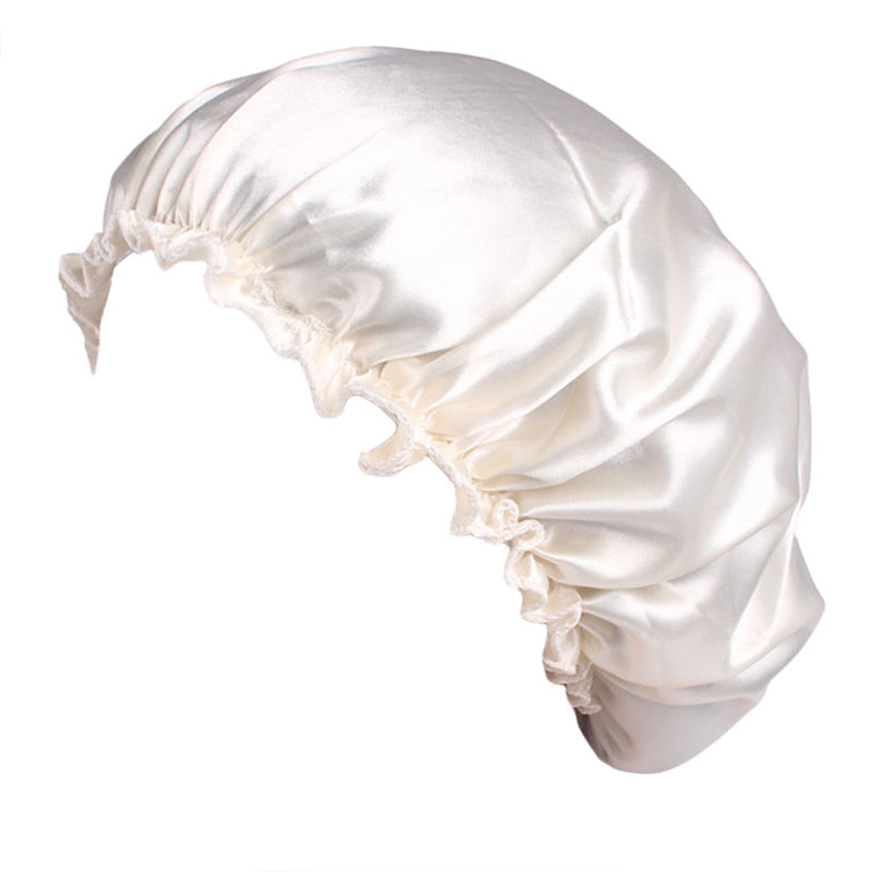 Satin lace nightcap women's round cap hair care CAP Beauty hair cap TJM-250