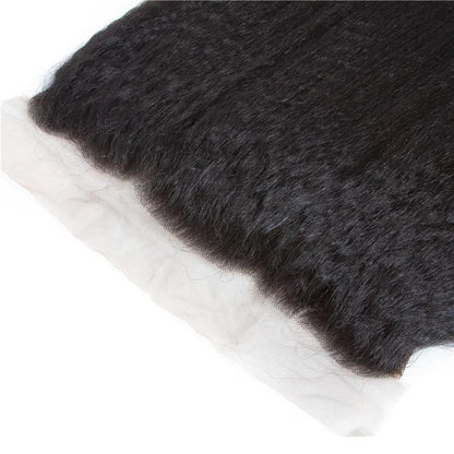 Wigsbuy Vigin Human Hair Brazilian Kinky Straight Lace Frontal 13*4