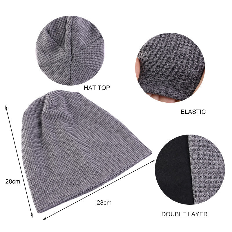 Winter cotton waffle pullover cap moon cap pile long cap nightcap TTM-132