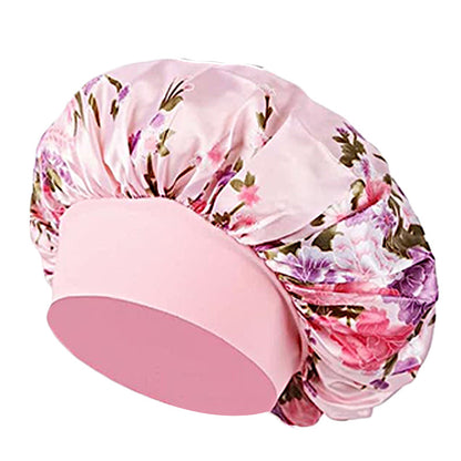Amoeba wide-brimmed elastic hair band nightcap satin round CAP Beauty hair cap shower cap satin bonnet