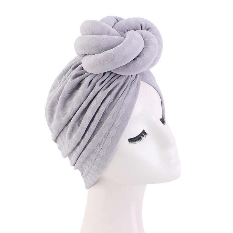 Amazon New Solid Color Ethnic Bag Head Cap Stereo Twist Ball Head Cap Indian Cap JDT-41A