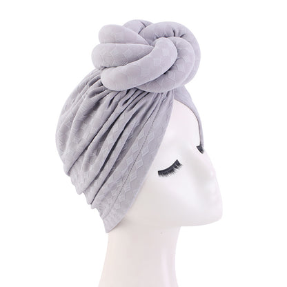 Amazon New Solid Color Ethnic Bag Head Cap Stereo Twist Ball Head Cap Indian Cap JDT-41A