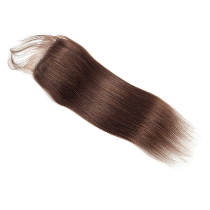 Wigsbuy Straight Hair Closure #2 Dark Brown Human Hair Lace Closure 10-20 Inches