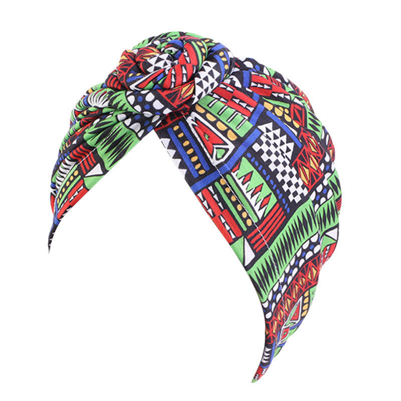 Bohemian style donut turban hat knotted pullover cap ethnic hat TJM-342