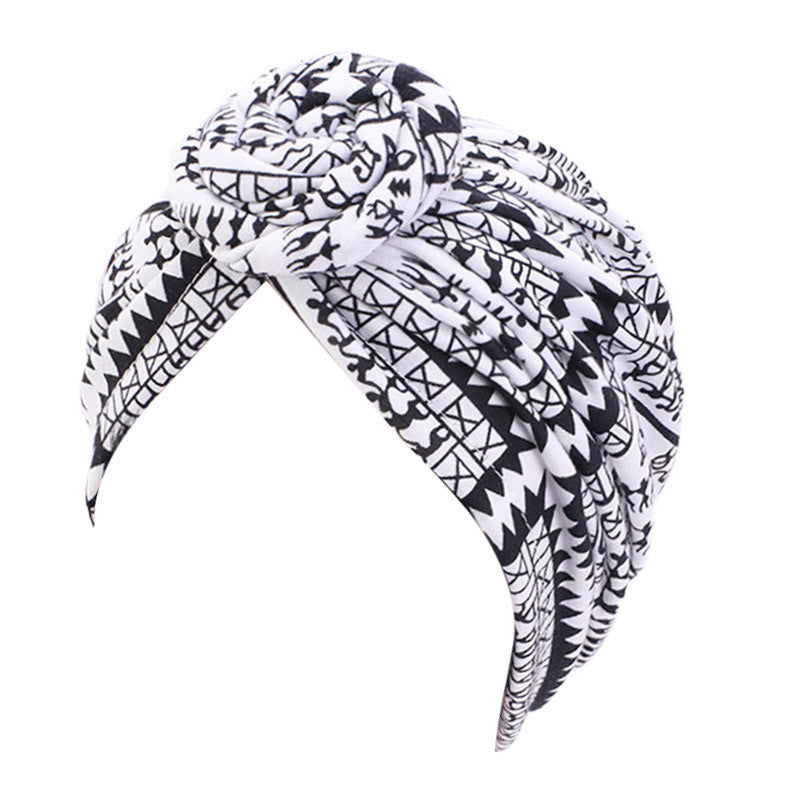 Bohemian style donut turban hat knotted pullover cap ethnic hat TJM-342