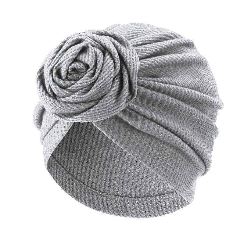Cross-Border Supply Rose Elastic Turban Hat Ethnic Hat Plaid Cotton Turban Hat Jdt-480C