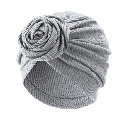 Cross-Border Supply Rose Elastic Turban Hat Ethnic Hat Plaid Cotton Turban Hat Jdt-480C