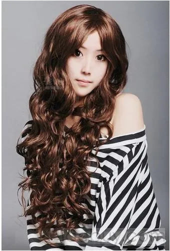 Fashion Natural Long Wavy 24 Inches Capless Wig