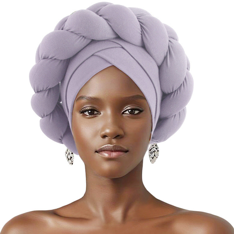 Cross-border supply three-dimensional sponge twist braid headscarf hat African hat ethnic style clothing hat JDT-488A