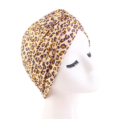 Tie-Dyed Pleated Turban Hat, Indian Hat, Base Hat, Head Wrap Hat Tjm-45