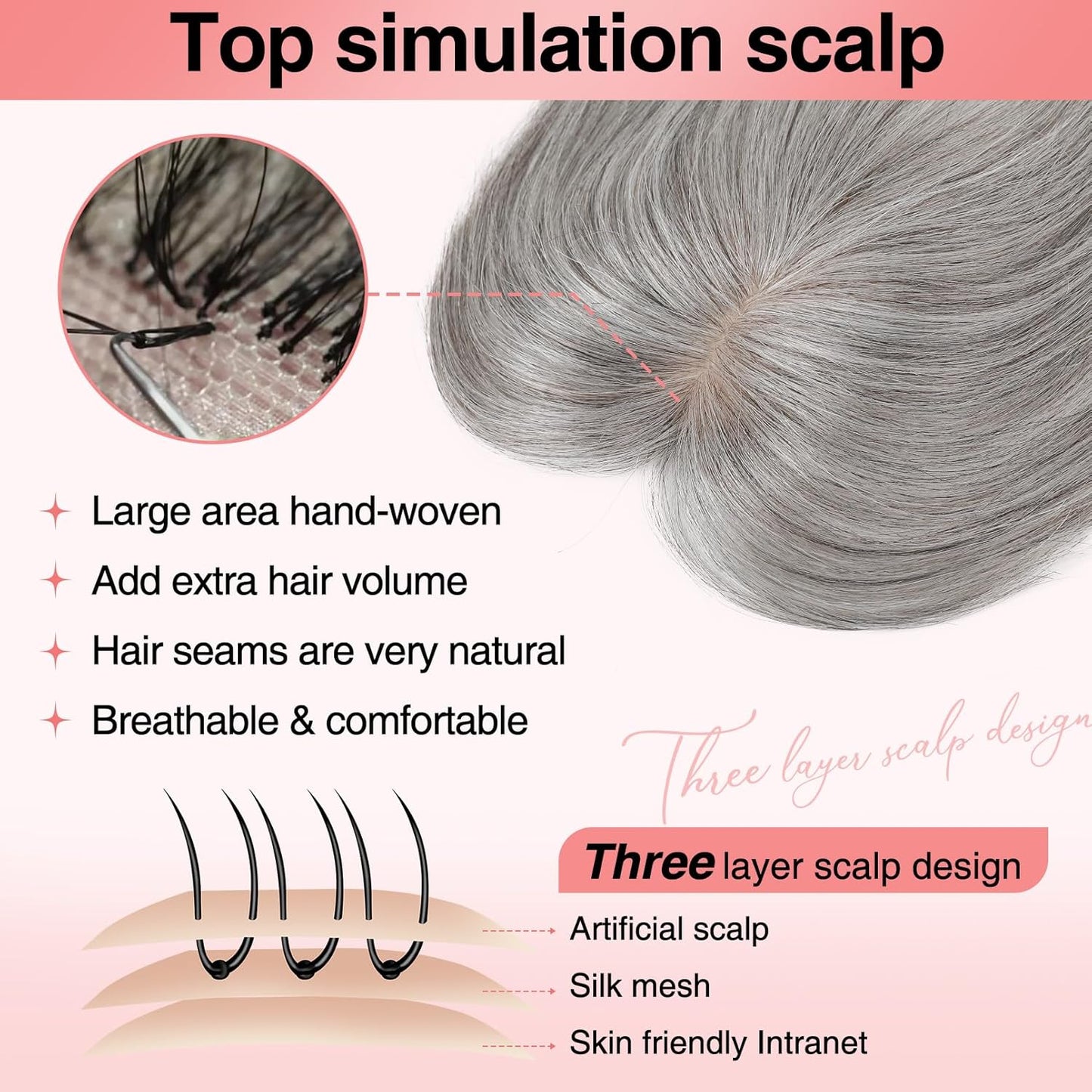 Real Human Hair Toppers for women 10 Inch Clip in Bangs for Thinning Hai Cover Hair Pieces