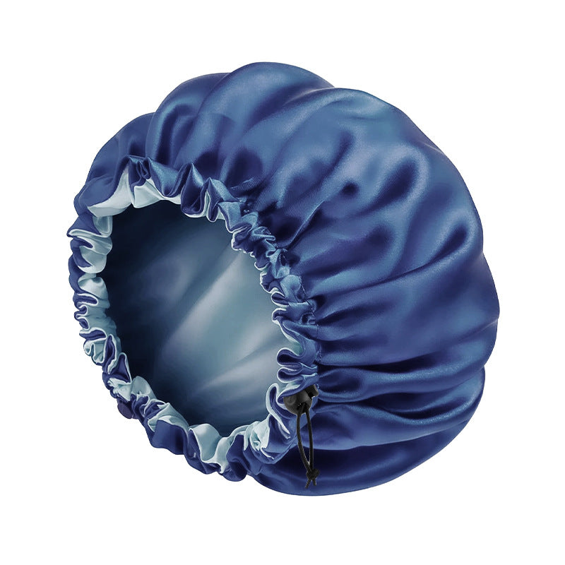 European and American popular adjustable chemotherapy cap shower cap double-sided perm cap Amazon double-layer colored sleeping cap