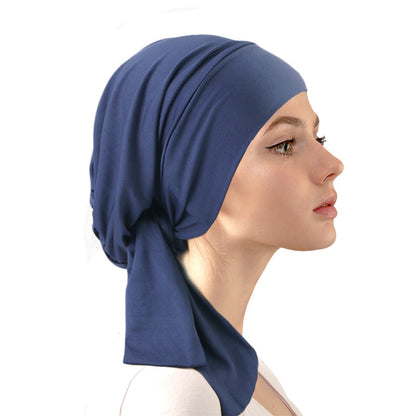 Cross-Border Supply Elastic Streamer Headscarf Hat, Head Wrap Hat, Base Hat, Chemotherapy Hat Jdt-31A
