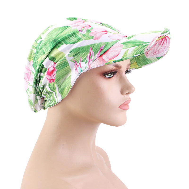 New Spring and Summer Printed Brimmed Baseball Cap for Outdoor Travel and Sun Protection, Head-Covering Cloth Hat Jdt-234K