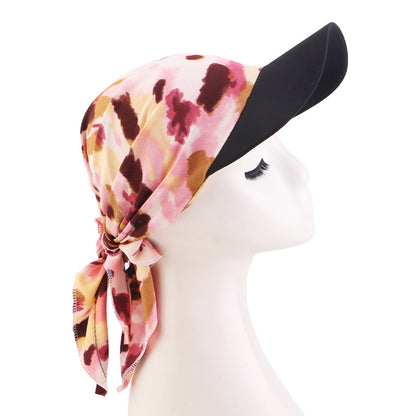 New spring and summer camouflage hat with duckbill brim, outdoor travel sunshade handkerchief, wrapped cloth hat JDT-234M