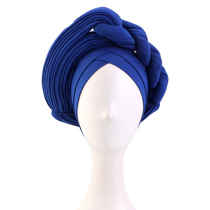 Cross-Border New African Stereo Sponge Twist Hat Turban Hat Cross Ethnic Hat Baotou Hat Jdt-497A