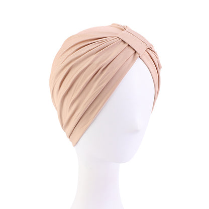 European and American Women's Wooden Dale Cotton Block Tapered Hood National Style Baotou Hat