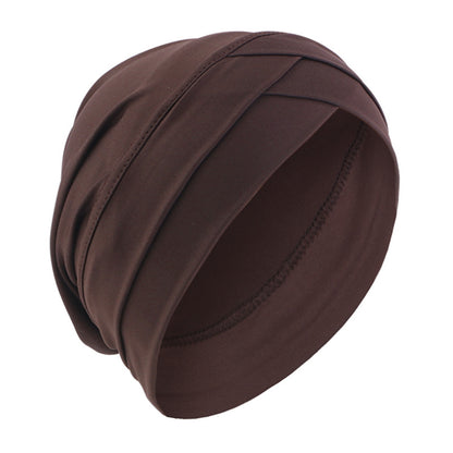 Cross-border supply of double cross elastic turgear hat ethnic wind base cap chemotherapy hat JDT-476