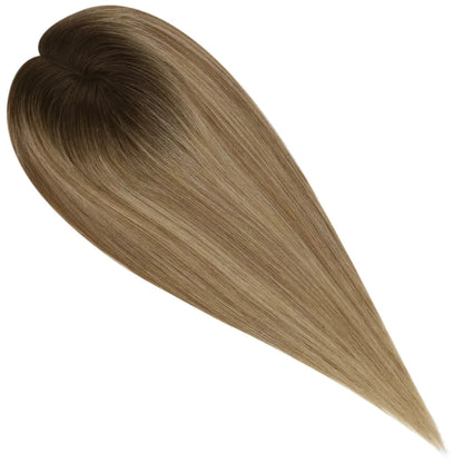 Large Base Hair Topper Virgin Real Hair Topper Balayage ColorWigs Hair PieceWigs Hair Piece