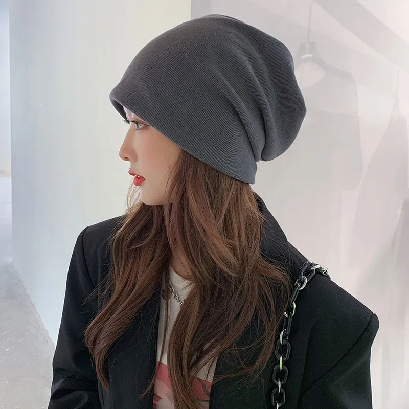 Women/Ladies Casual Style Letter Pattern Brimless Knitted Hats For Spring/Fall/Winter