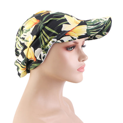 New Spring and Summer Printed Brimmed Baseball Cap for Outdoor Travel and Sun Protection, Head-Covering Cloth Hat Jdt-234K