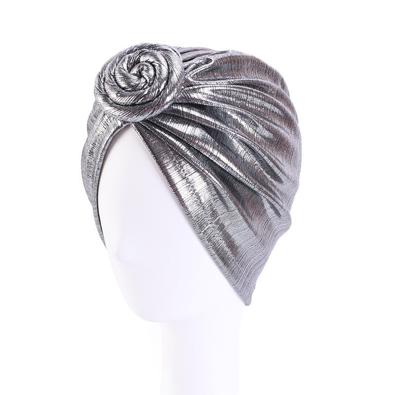 Amazon Retro Floral Fashion Hat, Knotted Ball Turban Hat, Chemotherapy Hat