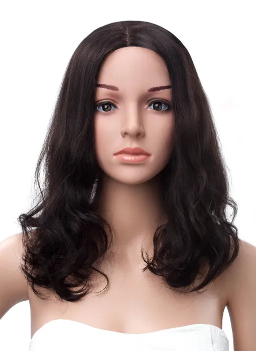 Medium Wave Lace Front Human Hair Wig 16 Inches