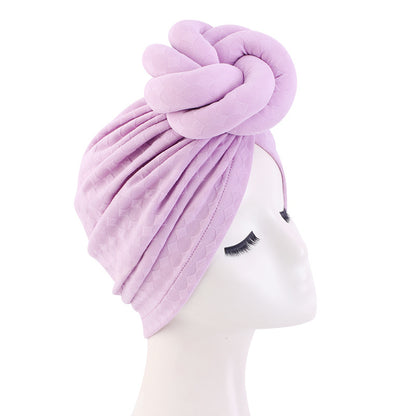 Amazon New Solid Color Ethnic Bag Head Cap Stereo Twist Ball Head Cap Indian Cap JDT-41A