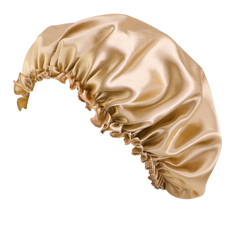 Satin lace nightcap shower cap beauty makeup cap silk home hat TJM-250