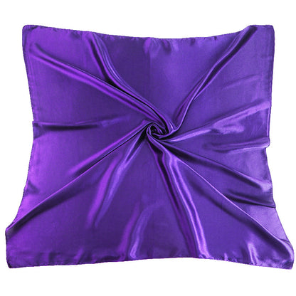 New Amazon Satin Square Scarf, Imitation Silk Pure Color Head Scarf, Ethnic Style Turban Hat Jdwj-28B