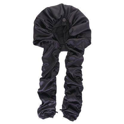 New Simulated Silk Elastic Long Sleeve Sleeping Hat for Women's Long Braid Beauty Care Hair Care Hat JDB-522B