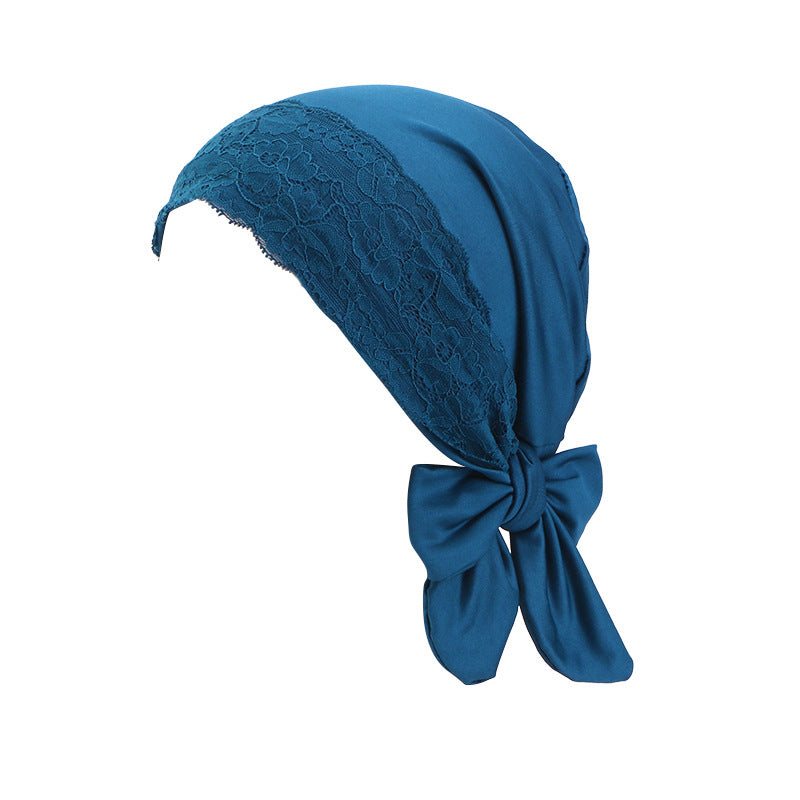 New source lace hat edge elastic ribbon headscarf cap, toe cap, base cap, chemotherapy cap
