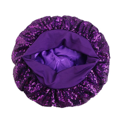 Cross border new elastic wide edge headband nightcap round hat hair care and beauty hat JDB-301U