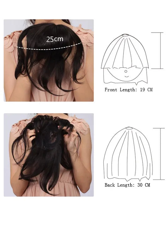 Natural Straight Synthetic Side Bang 1 PC